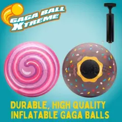 SCS Direct Gaga Ball Playground Balls (8.5 inches) w Air Pump - Durable Rubber Pack for Spring, Recess Dodgeball, Kickball, Official Play & School