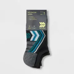 Women's 4pk Cushioned Sprint Striped Mesh No Show Athletic Socks - All in Motion&trade; 4-10