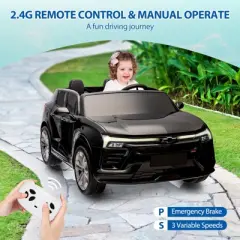 24V 2-Seater Ride On Car with Remote Control, SUV Licensed Chevrolet Blazer Battery Powered Cars for Kids, MP3 Player, LED Headlights, Bluetooth