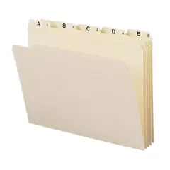 Smead Indexed File Folder Set, Alphabetic (A-Z) Folders, Reinforced 1/5-Cut Tab, Letter Size, Manila, 25 per Set (11777)