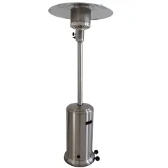46,000 BTU Propane Standing Patio Heater with Low-Profile Design and Wheels