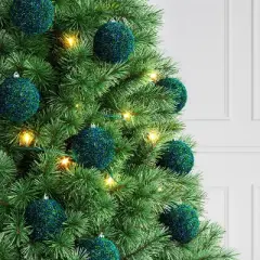 9ct Christmas Tinsel Ball Ornament Set Blue Green - Wondershop&trade;