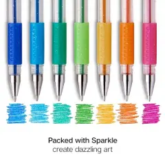 KINGART Gel Pens, Soft Grip, 30 Glitter Colors