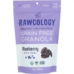 Rawcology Grain Free Blueberry With Acai Granola - Case of 6 - 7 oz