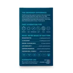 DripDrop Hydration Powder Vegan Electrolyte Supplements - Juicy Variety - Fruit Punch, Grape, Strawberry Lemonade, Cherry - 0.35oz/12ct