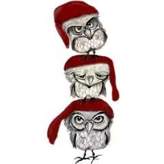 Men's Design By Humans Christmas Owls By msmart Tank Top