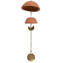 Moon Brass Terracotta & Metal Wall Hanging - Foreside Home & Garden