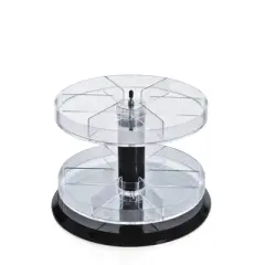 Azar Displays Two Tier Revolving Display 8"H x 11"Dia. - 12 Sections