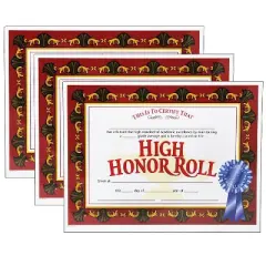 Hayes Publishing High Honor Roll Certificate 30/Pack 3 Packs (H-VA586-3)