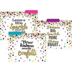 Teacher Created Resources&reg; Confetti File Folders, Letter Size, Pack of 12
