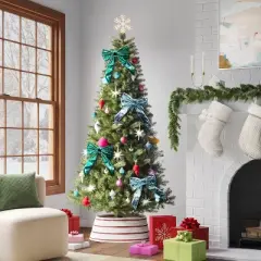 6.75" Christmas Metallic Bow Ornament Teal - Wondershop&trade;