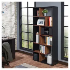 71" Decorative Bookshelf Black Walnut - Acme Furniture