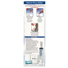 Squip Nasaline Nasal Rinsing System with 10 Premixed Saline Packets