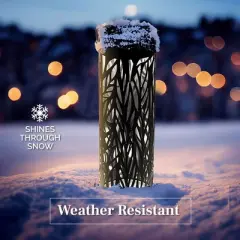 Bell + Howell Black Bollard Pathway Lights Solar Powered - Pack of 4