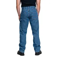 Full Blue Men's Loose Fit Utility Carpenter Jean | Light Stonewash