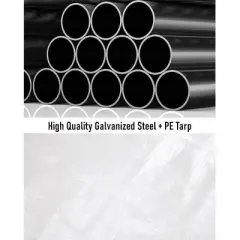 13'x20' Heavy Duty Carport Canopy, Waterproof Outdoor Shelter with All-Weather Tarp, for Vehicles, Boat Storage & Outdoor Events