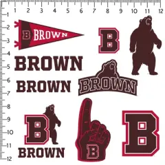 Brown University 9ct Vinyl Large Deluxe Stickers Variety Pack