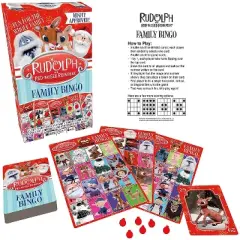 Aquarius Puzzles Rudolph The Red Nosed Reindeer Family Bingo Game