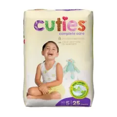Cuties Complete Care Baby Diaper Size 5, Over 27 lbs. CDB005, 25 Ct