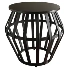 Pelham Drum Accent Table Black - Inspire Q