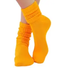 Gold Slouch Socks the Sock Panda (Women's Sizes, Adult Medium) - Midweight