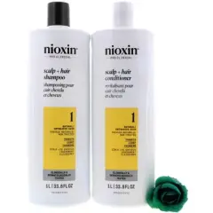 Nioxin System 1 Cleanser & Scalp Therapy Conditioner 33.8 oz Set