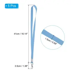 Unique Bargains Polyester Wear-resistant Lightweight ID Cards Neck Lanyards with Hooks