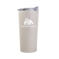 NCAA Fresno State Bulldogs Sand Powder Coat Tumbler - 20oz: Insulated Stainless Steel Drinkware