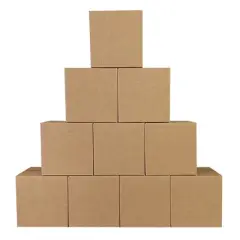 UOFFICE Pack of 10 Corrugated Boxes 18" x 18" x 24" - Shipping Cartons