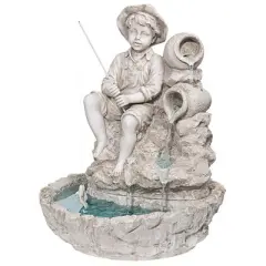 Design Toscano Little Fisherman at the Fishin' Hole Sculptural Fountain