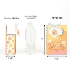 Big Dot of Happiness Stay Groovy - Boho Hippie Party Favor Boxes - Set of 12