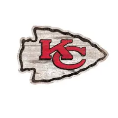 NFL Kansas City Chiefs Distressed Logo Cutout Sign