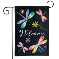 Colorful Dragonflies Spring Burlap Garden Flag Welcome 12.5"x18" Briarwood Lane