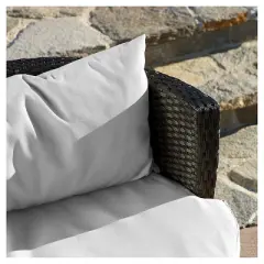 Kono 3pc Wicker Patio Chat Set - Black - Christopher Knight Home