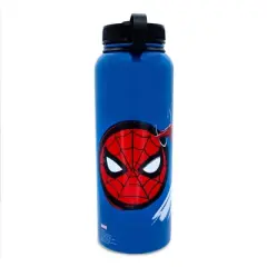 Silver Buffalo Marvel Comics Spider-Man Stainless Steel Water Bottle | Holds 42 Ounces