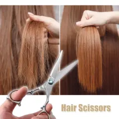 Unique Bargains Hair Cutting Scissors Premium Stainless Steel Razor with Blue Rhinestone