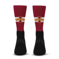 NCAA Iowa State Cyclones Streak Team Color Crew Socks - L