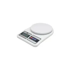 J&V TEXTILES Kitchen Food Scale for Baking and Cooking, Lightweight and Durable Design, LCD Digital Display, 8" x 6" x 1.25", White