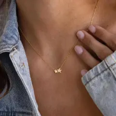 14K Gold Plated Dainty Necklace For Women: Softball/Volleyball/Sunflower/Bee/Butterfly Pendant, 16.5"+2" Ext Chain