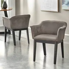 Set of 2 Jonas Dining Arm chairs Gray/Black - Buylateral