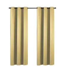 38" x 84" Solid Blackout Thermal Grommet Curtain Panels (Set of 2 Black)