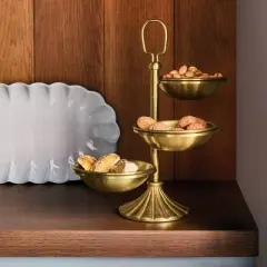 Brass Finish Tiered Snack Serving Bowls - Hearth & Hand&trade; with Magnolia