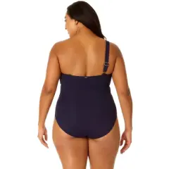 Anne Cole Plus - Ring Strap Asymmetric One Piece Swimsuit
