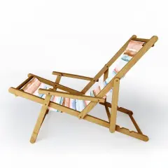 Ninola Design Relaxing Stripes Mineral Copper Outdoor Sling Chair - Deny Designs