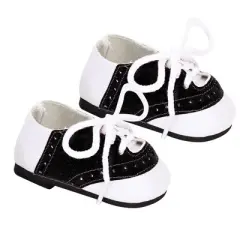 Sophia&rsquo;s Saddle Shoes for 18&rdquo; Dolls, Black/White
