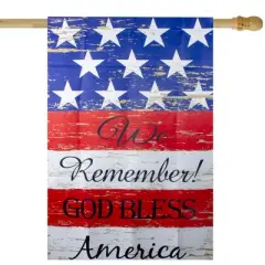 Northlight We Remember! Patriotic American Outdoor House Flag 40" x 28"