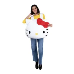 Hello Kitty Women's Plush Halloween Costume Bodysuit - Hyde & EEK! Boutique&trade; White One Size Fits Most