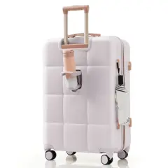 Gulches Modern 3-Piece Luggage Set, Airline Certified Carry-On, Durable ABS Hard Shell, Light Grey, Spinner Wheels