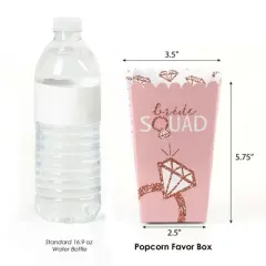 Big Dot of Happiness Bride Squad - Rose Gold Bridal Shower or Bachelorette Party Favor Popcorn Treat Boxes - Set of 12