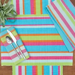 C&F Home Key Lime Stripe Woven Cotton Kitchen Dishtowel